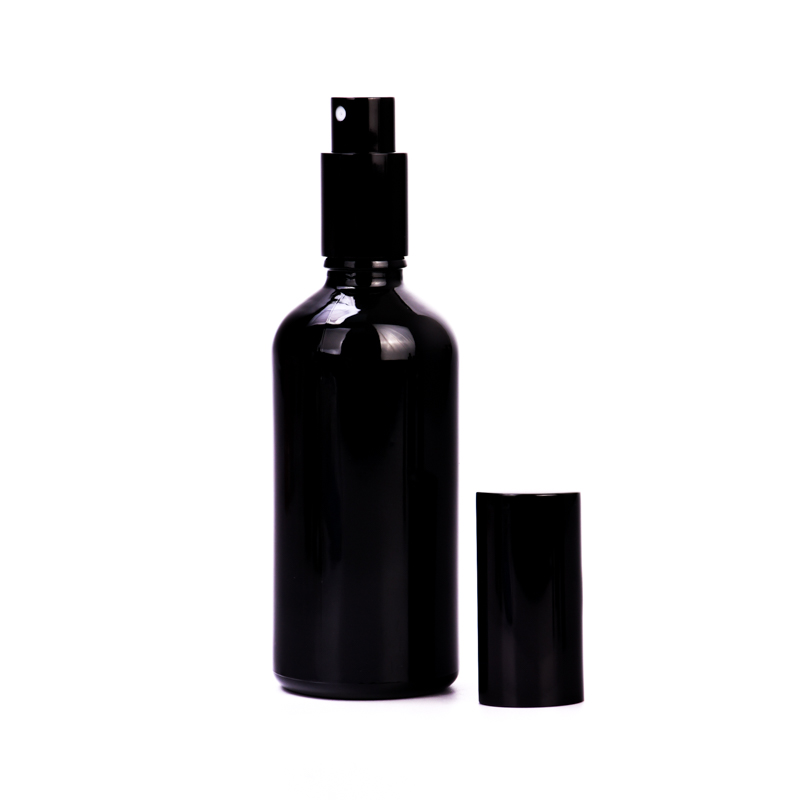 Horúce výpredaje 50ml fľaša na parfumy Čierna sklenená fľaša na parfumy Veľkoobchod